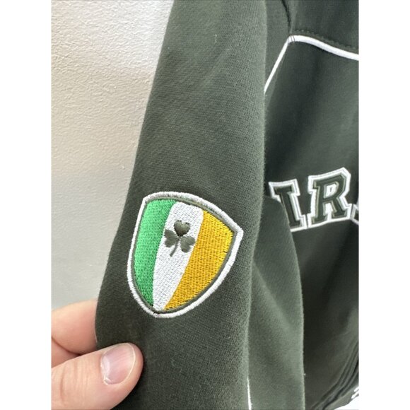 Retro Irish Ireland  Men L Track And Field Green Jacket Zip - Picture 3 of 10